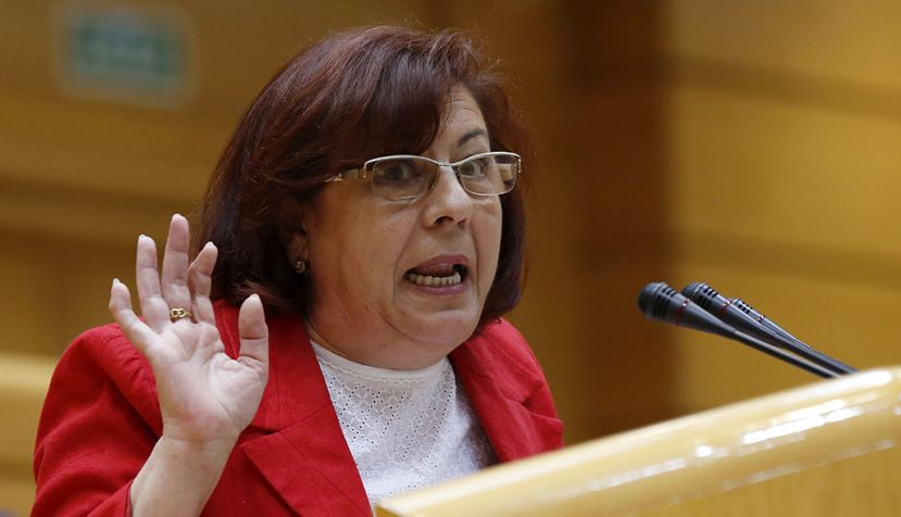 MADRID, 13/06/2017.- La senadora del PSOE Ana Pérez Castilleja en el Pleno del Senado, que debate las enmiendas de veto a la totalidad registradas por los grupos a los Presupuestos Generales del Estado de 2017. EFE/Kiko Huesca